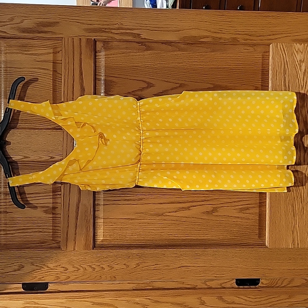 Yello Polka-dot Dress